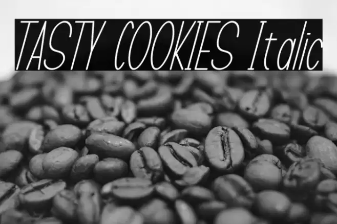 TASTY COOKIES Italic Caratteri examples