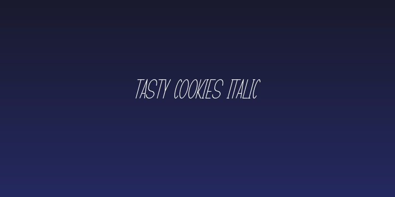 TASTY COOKIES Italic Social Header