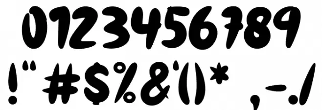 TASTYDONUTSRegular Font OTHER CHARS