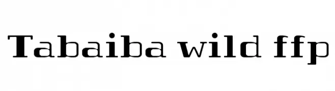 Tabaiba wild ffp  免费字体下载