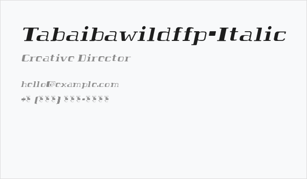 Tabaibawildffp-Italic Business Card