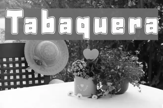 Tabaquera फ़ॉन्ट examples