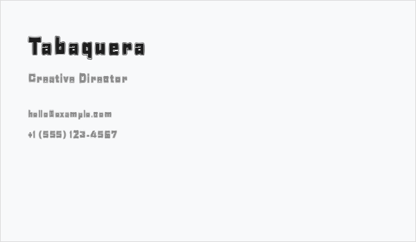 Tabaquera Business Card