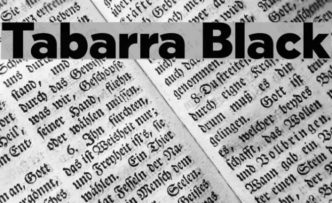 Tabarra Black Font examples