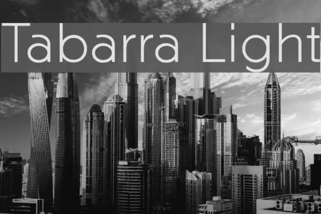 Tabarra Light Font examples