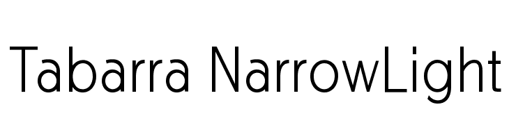 Tabarra NarrowLight फ़ॉन्ट