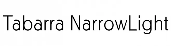 Tabarra NarrowLight  Frei Schriftart Herunterladen