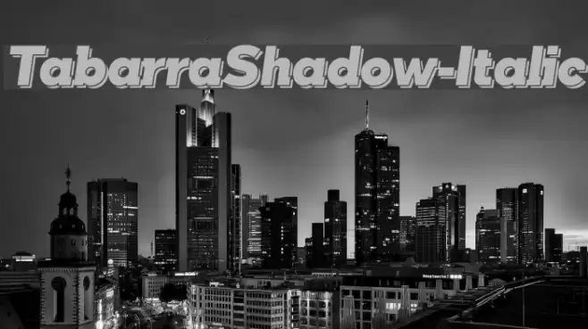 TabarraShadow-Italic フォント examples