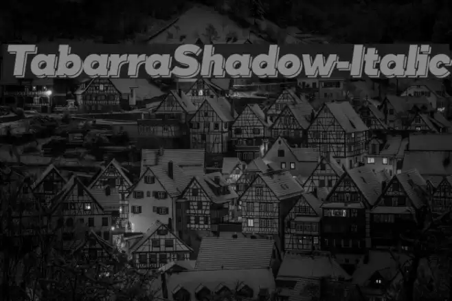 TabarraShadow-Italic フォント examples