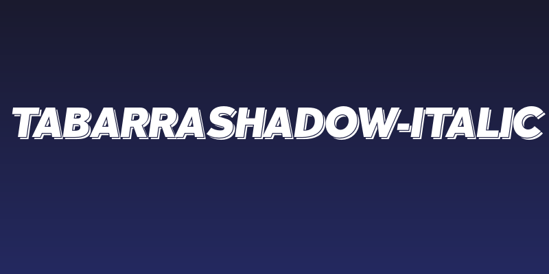 TabarraShadow-Italic Social Header