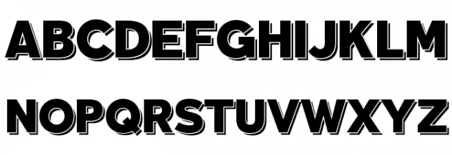 TabarraShadow Шрифта ВЕРХНИЙ