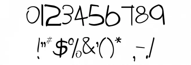 Tabatha Normal フォント その他の文字