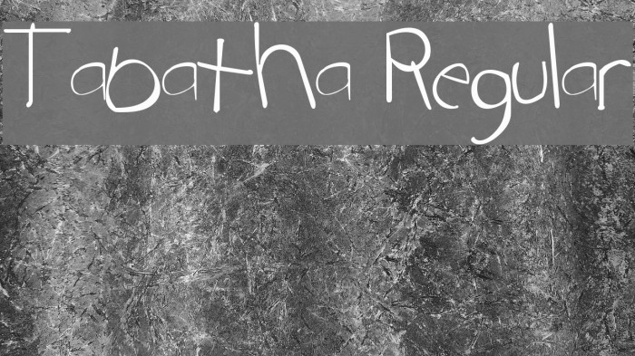 Tabatha Regular Font examples