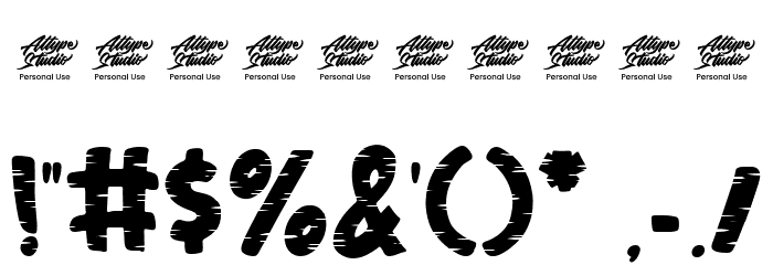 Tabby Display - Personal Use Font OTHER CHARS
