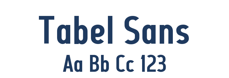 Tabel Sans Font Preview