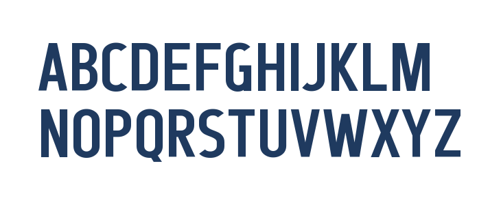 Tabel Sans Uppercase