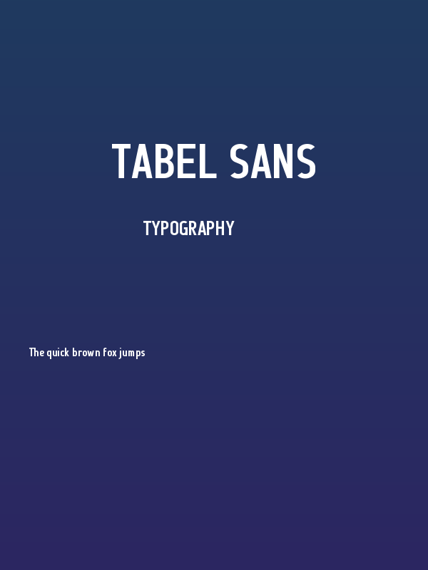Tabel Sans Poster