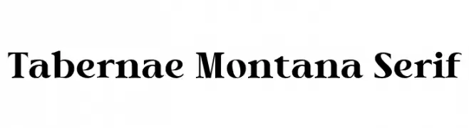 Tabernae Montana Serif 字体