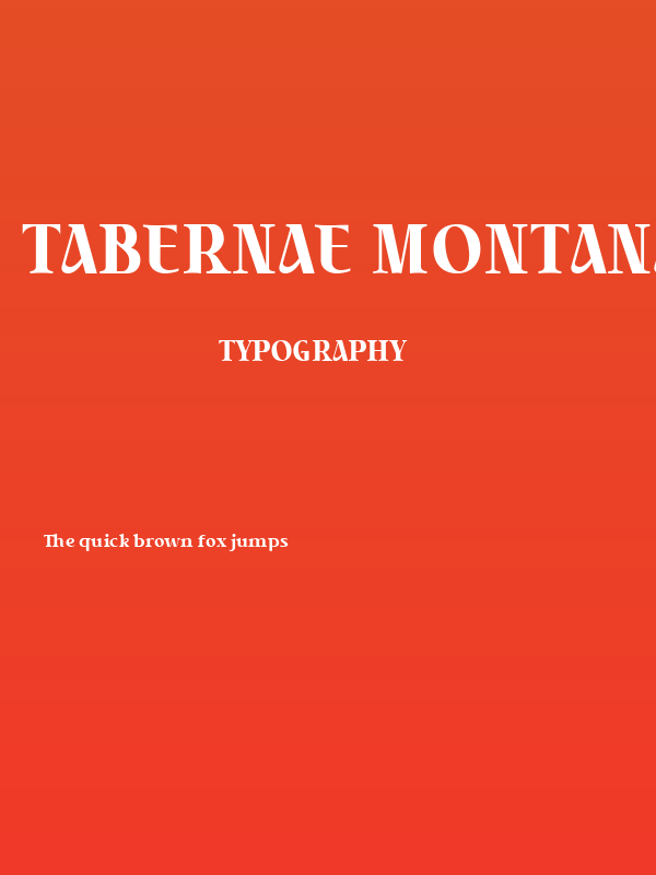 Tabernae Montana Serif Poster