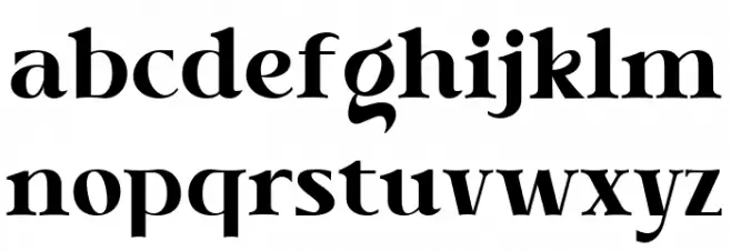 Tabernae Montana Serif 字体 小写