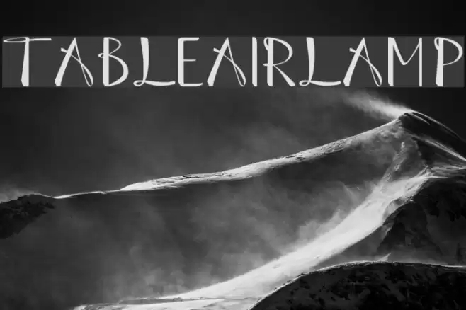 Table Air Lamp Font examples