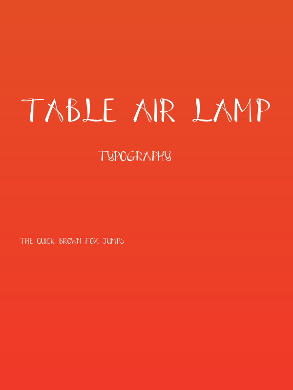 Table Air Lamp Poster