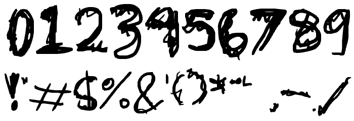 Table in a Bear Suit Font OTHER CHARS