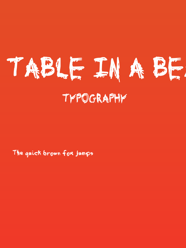 Table in a Bear Suit Poster