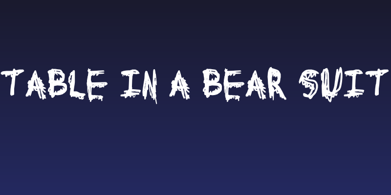 Table in a Bear Suit Social Header