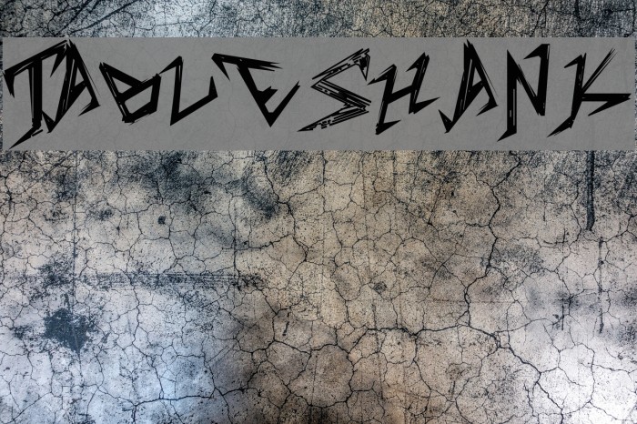 TableShank Font examples