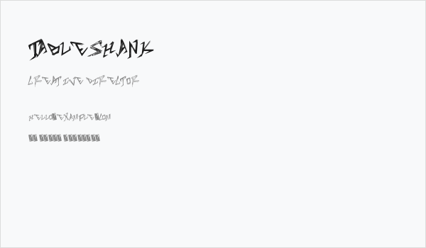 TableShank Business Card