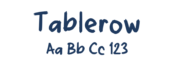 Tablerow Font Preview