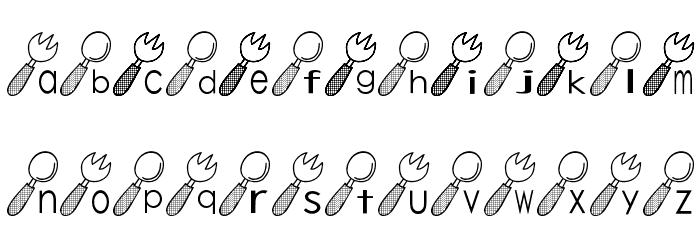 Tableware Font Fuentes MINÚSCULAS