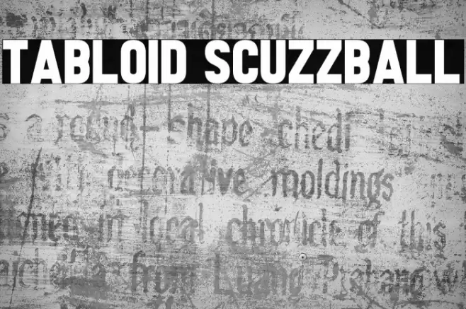 Tabloid Scuzzball Caratteri examples