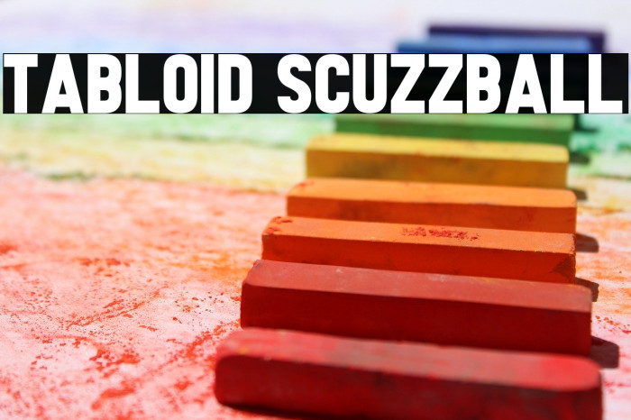 Tabloid Scuzzball Font examples