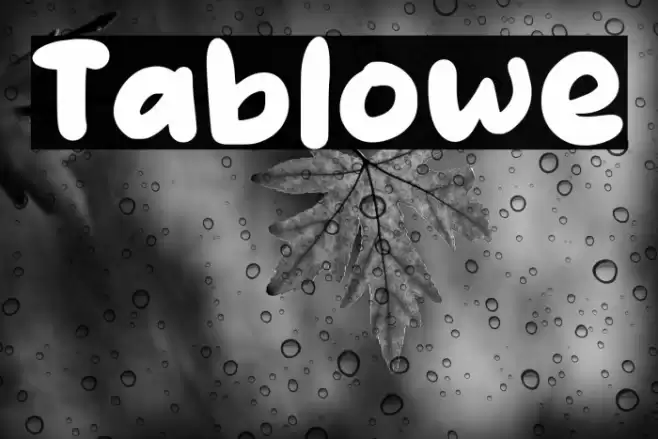 Tablowe Font examples