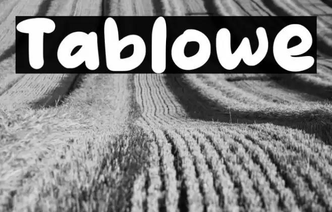 Tablowe Font examples