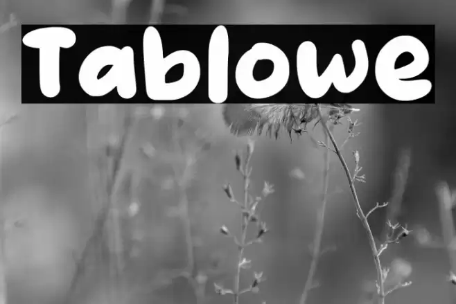 Tablowe Font examples