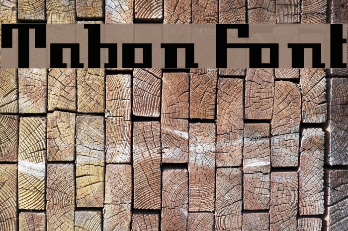 Tabon Font examples