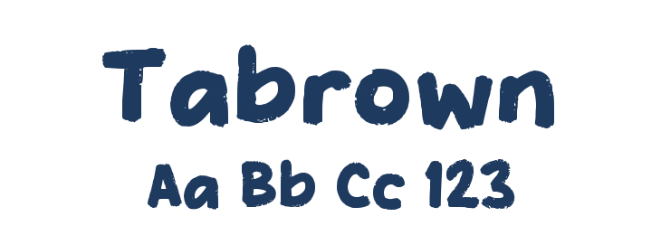 Tabrown Font Preview