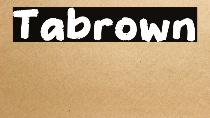 Tabrown Example 1