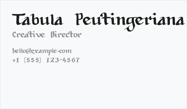 Tabula Peutingeriana Business Card