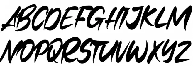 Tabuti Font UPPERCASE