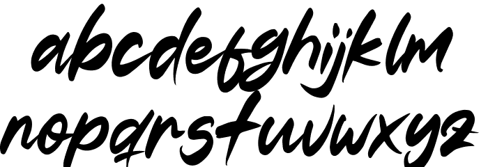 Tabuti Font LOWERCASE