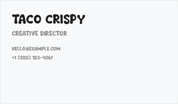 Taco Crispy Business Card