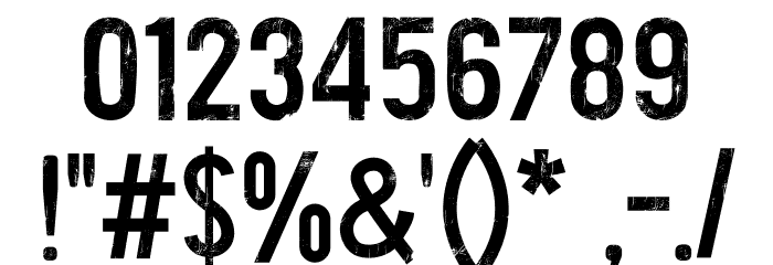 Tactico Grunge Font OTHER CHARS