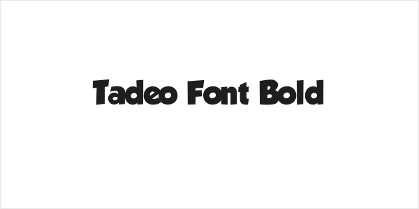 Tadeo Font Bold Logo