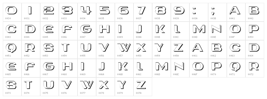Tadia Regular Character Map