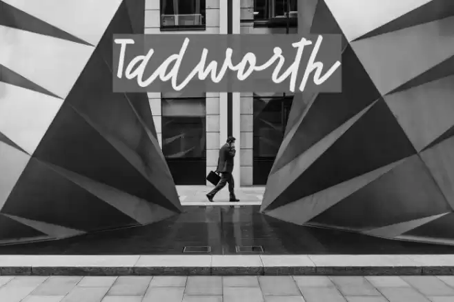Tadworth Font examples