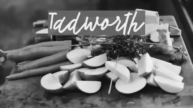 Tadworth Font examples